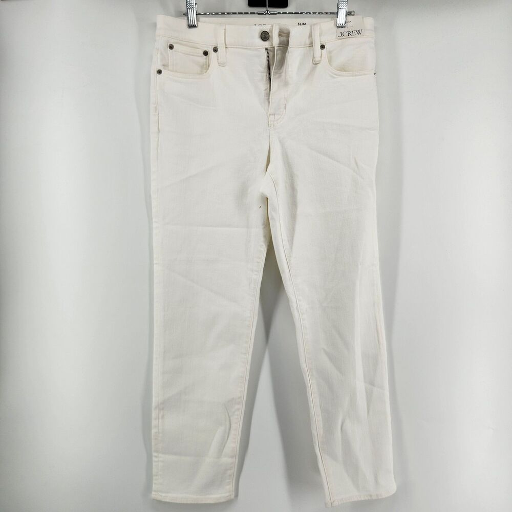 J.Crew Women's Size 29 White Denim Slim Jeans NWT